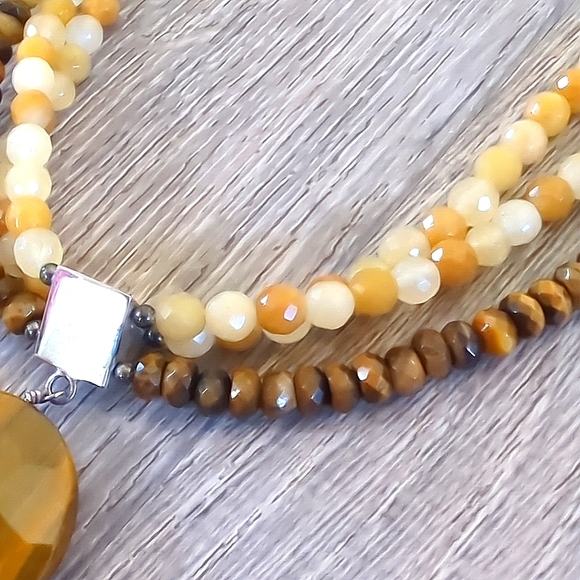 Jay King DTR Tigers Eye & Yellow Jasper Sterling Silver - EUC - Picture 7 of 10
